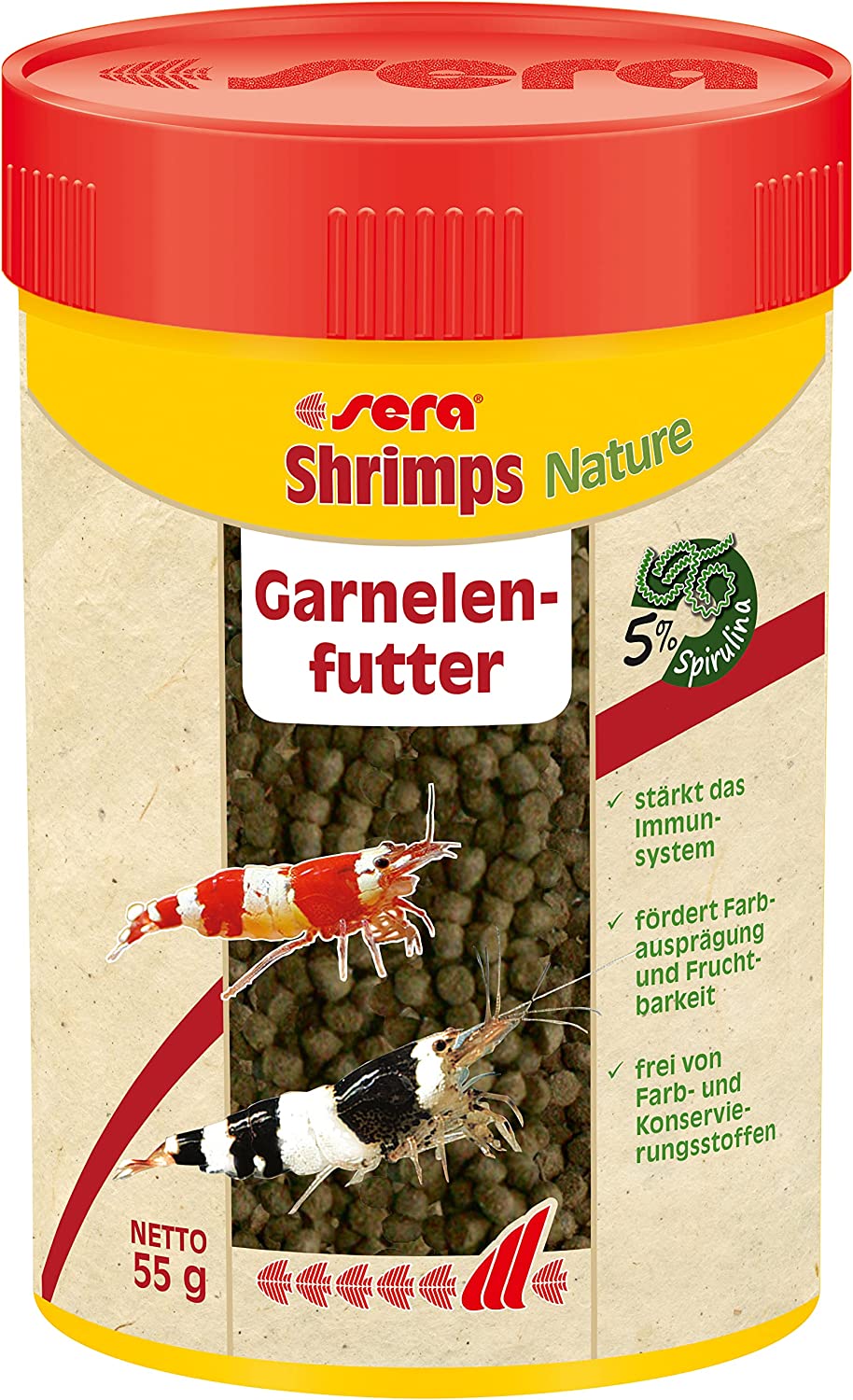 Sera Shrimps Nature comida para camarões, 55 g
